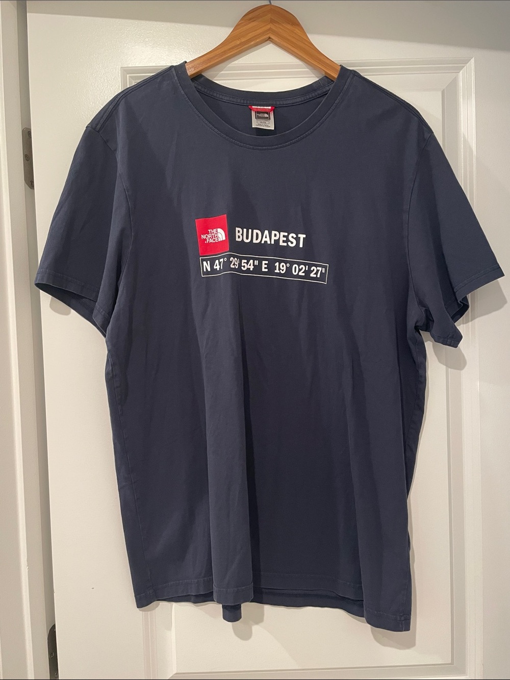 The North Face Navy Budapest gps Graphic Crew Tee xl